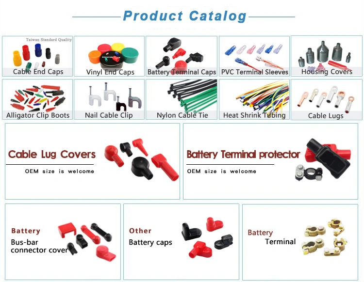 Insulated Flexible Copper Braided Connectors Gauge Marine Battery Cable and Tinned Lug Assembly