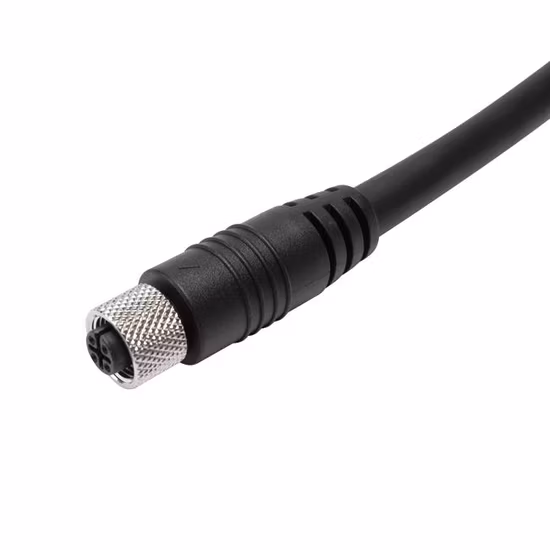 Preço de fábrica do fabricante OEM M12 Código D Conector de 4 pinos Cabo de rede fêmea Cabo flexível personalizado para controle de automação de câmeras industriais
